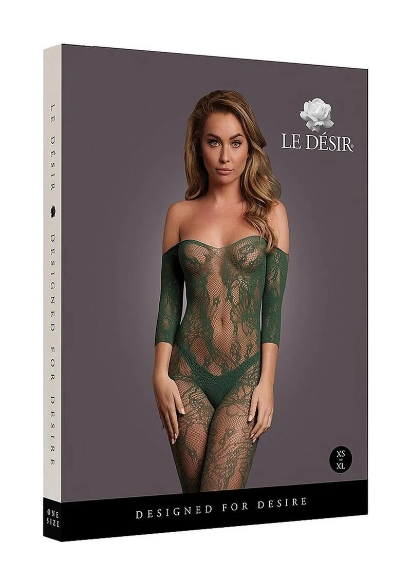Le Désir Lace Long-Sleeved Bodystocking - Image 5