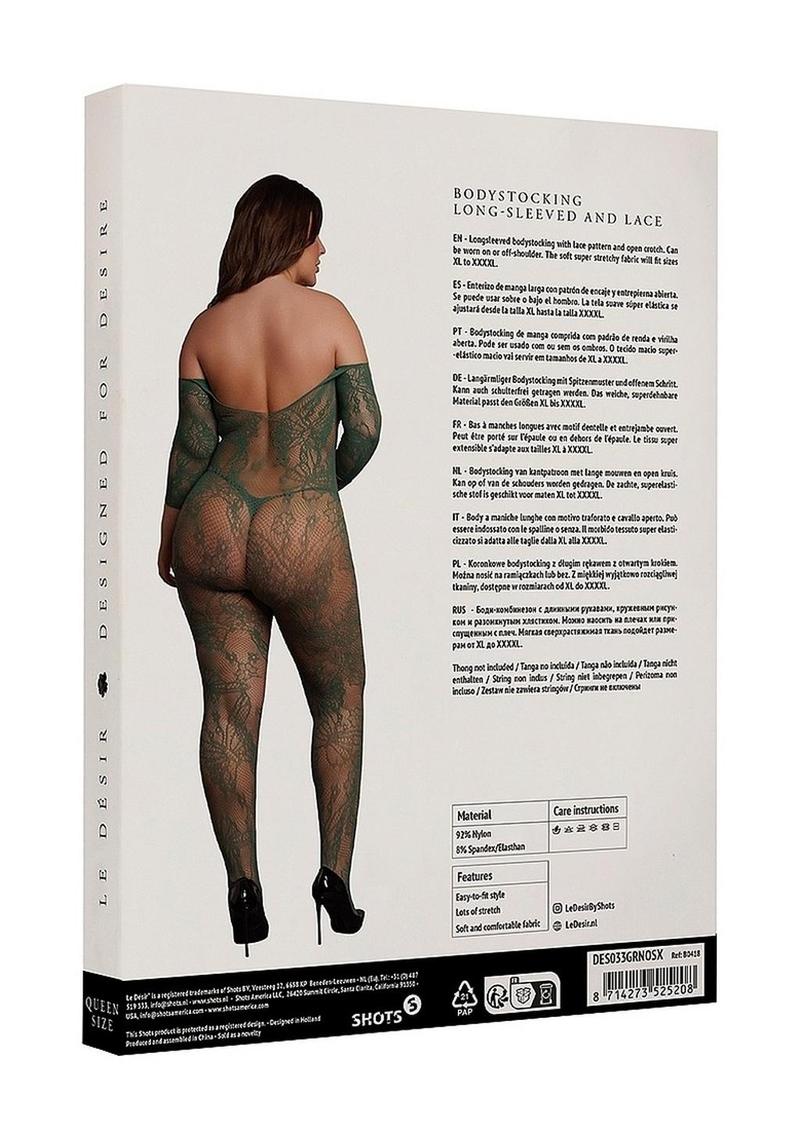 Le Désir Lace Long-Sleeved Bodystocking - Image 8