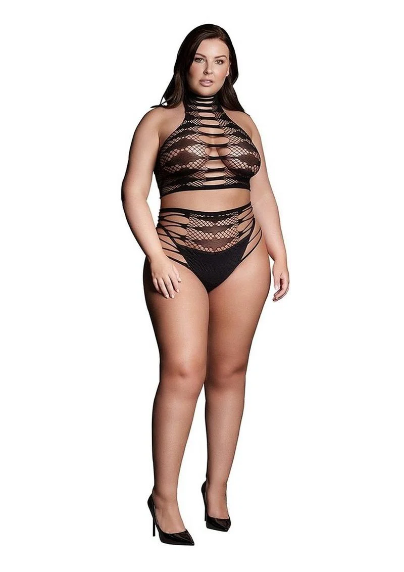 Le Desir Shade Carpo Xlvi Two Piece with Turtleneck, Crop Top and Pantie - Image 3