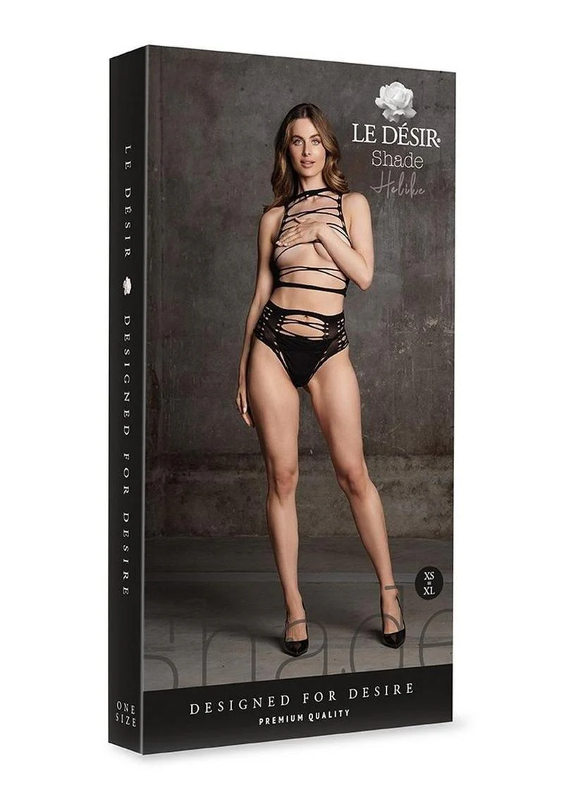 Le Désir Shade Helike XLV Two-Piece Set Open Cups Crop Top And Panty - Image 5
