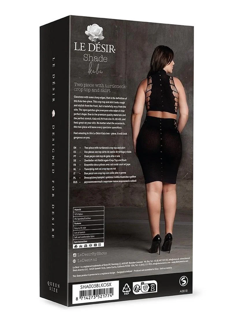 Le Désir Shade Kala Two-Piece Turtleneck Crop Top And Skirt Set - Image 8