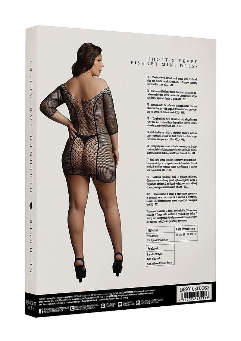 Le Désir Short With Sleeved Fishnet Mini Dress - Image 8