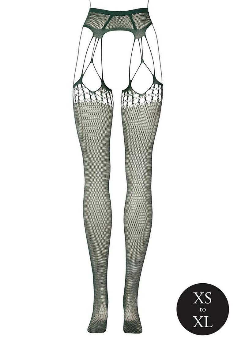 Le Désir Shredded Suspender Pantyhose One Size - Image 3