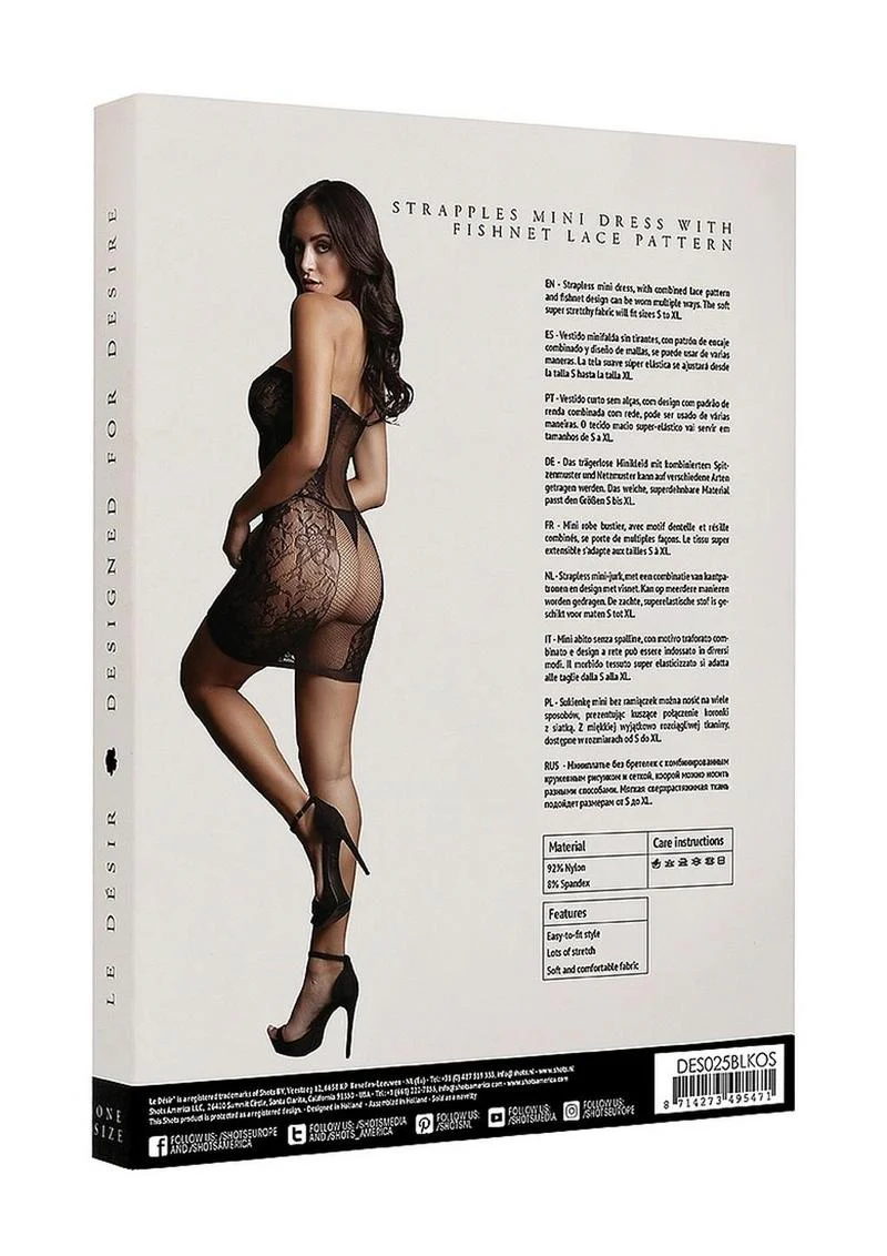Le Désir Strapless Mini Dress - Image 4
