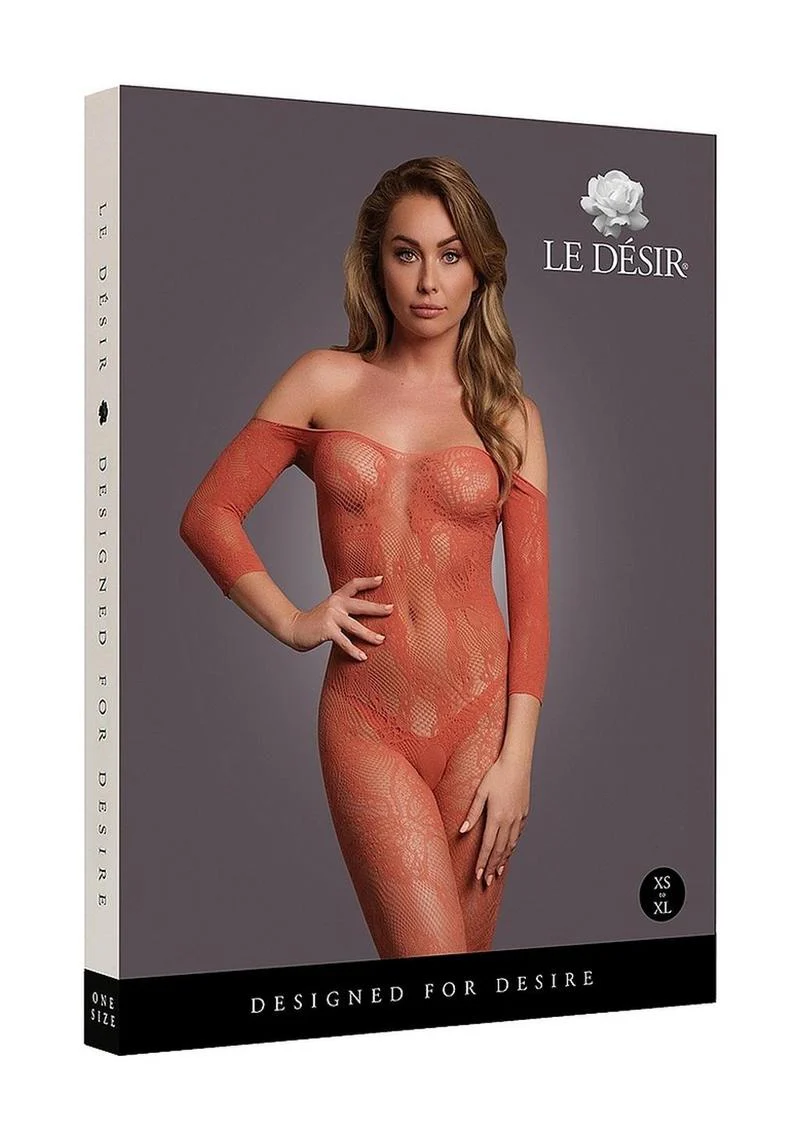 Le Desir Lace Long Sleeved Bodystocking - Image 4
