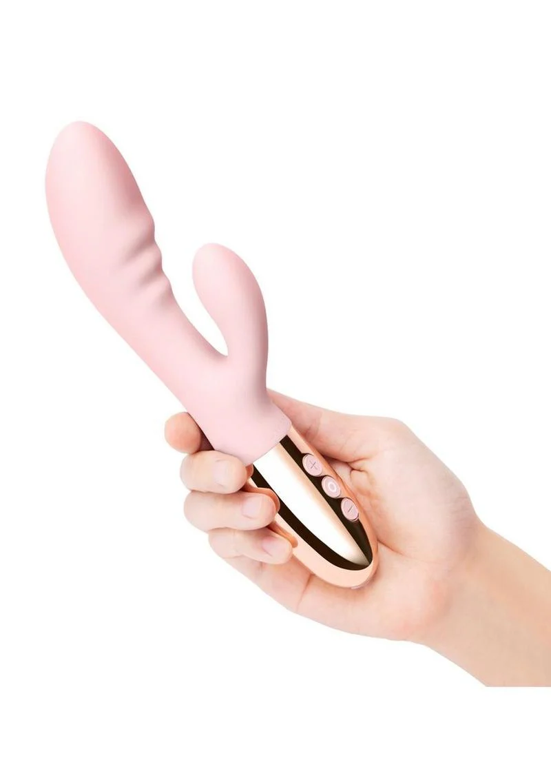 Le Wand Blend  Rose Gold Rechargeable Silicone Rabbit Vibrator - Image 4