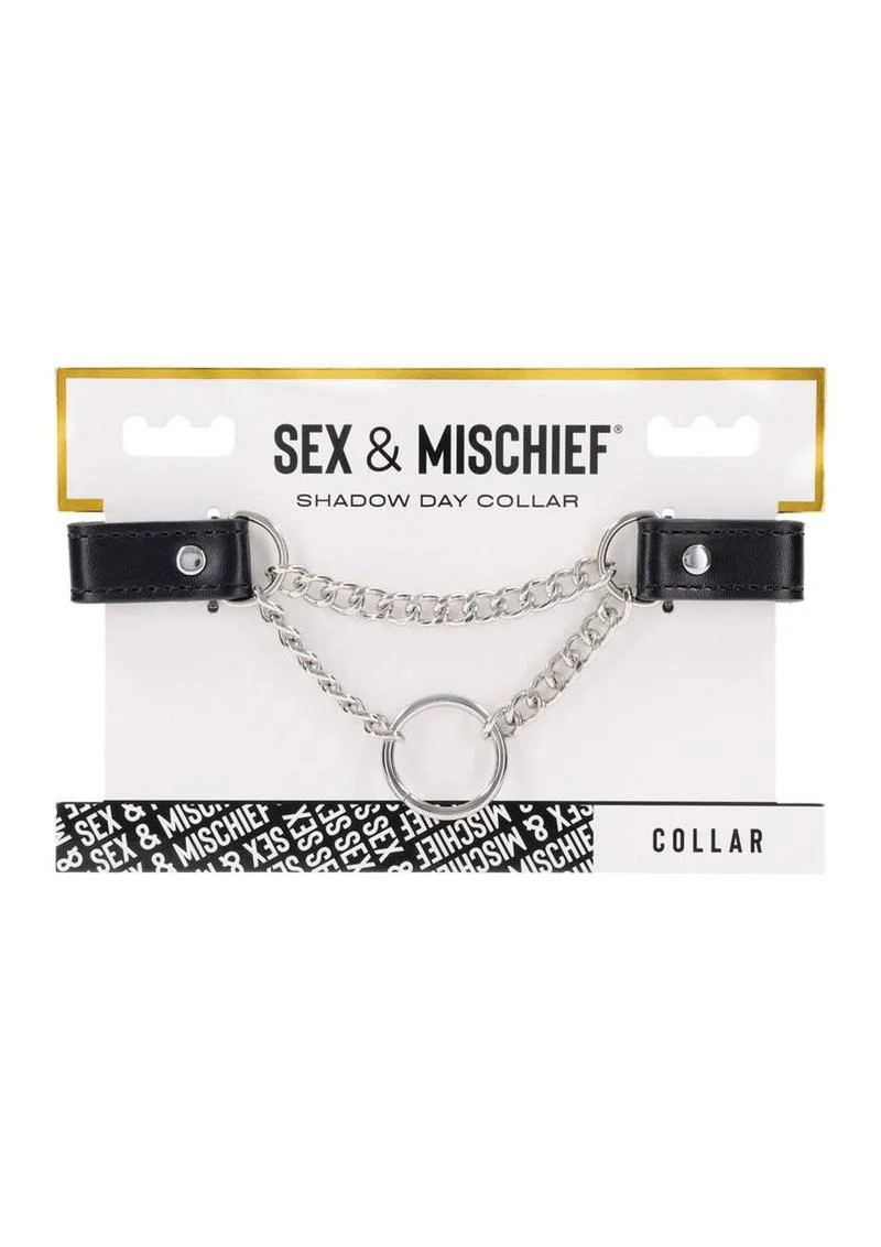 Leather Day Collar with Chain Ring - Image 2