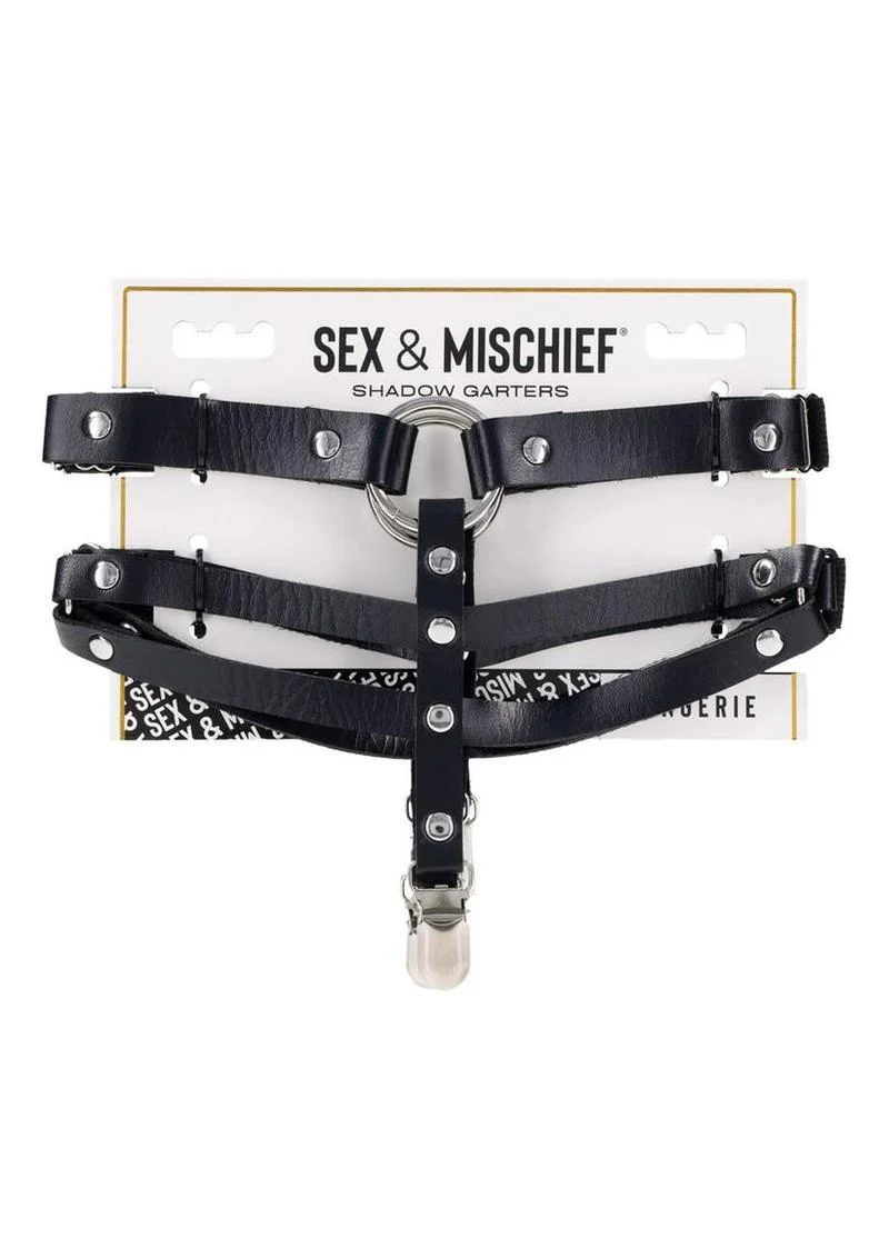 Leather Shadow Garters with Adjustable Straps - Image 4