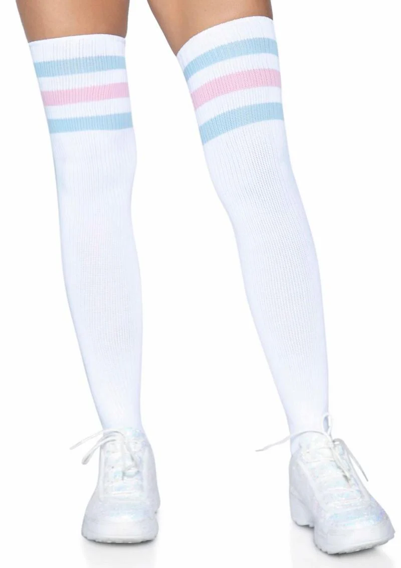 Leg Avenue Athlete Thigh High 3 Stripe Top - Image 8