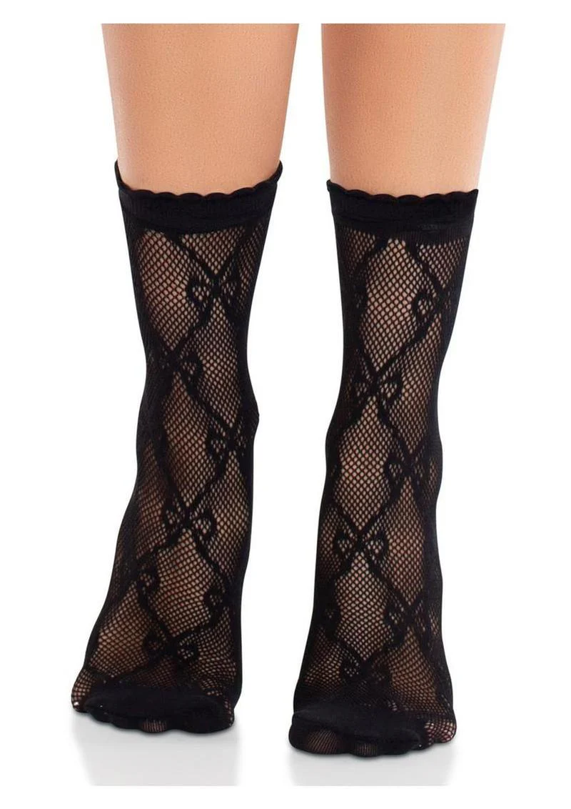 Leg Avenue Bow Net Anklets - Image 4