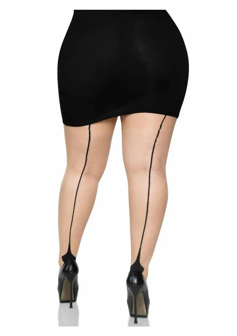 Leg Avenue Cuban Foot Pantyhose - 1x-2x - Image 3