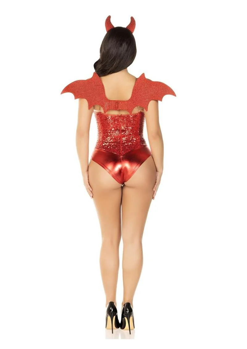 Leg Avenue Devil Kit Rhinestone Devil Wings And Horn Headband - Image 4