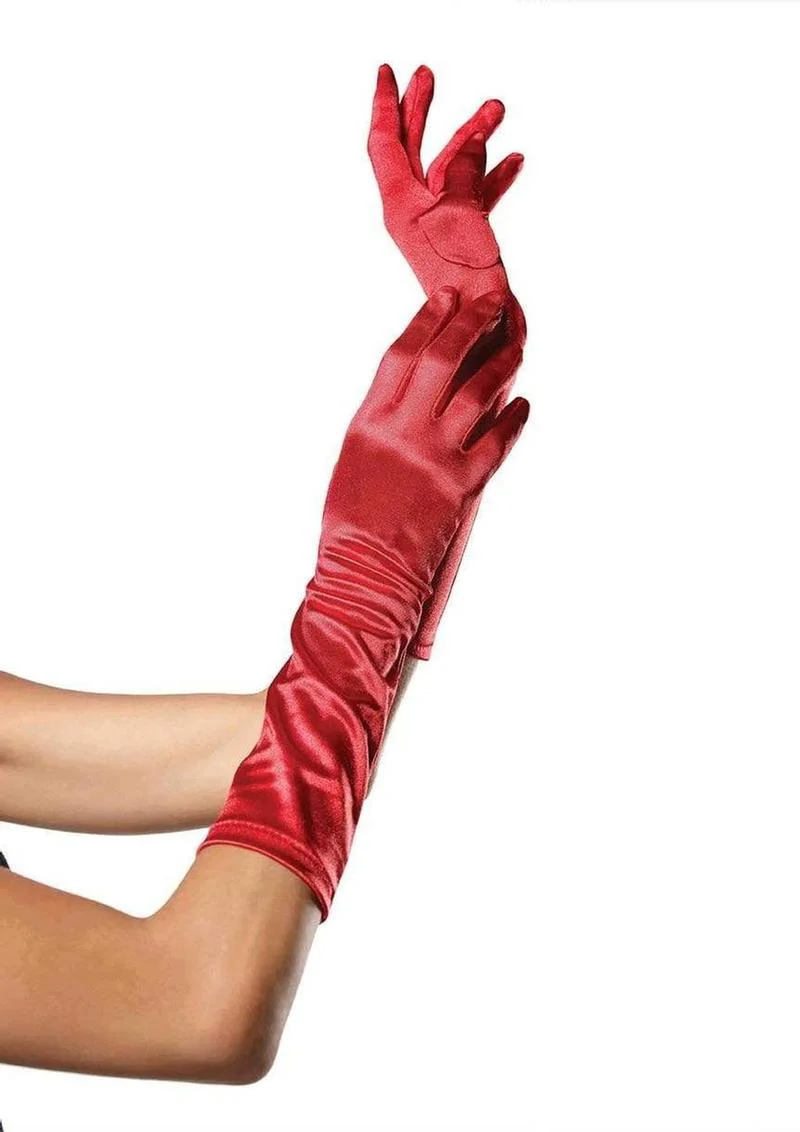Leg Avenue Elbow Length Satin Gloves - Image 2