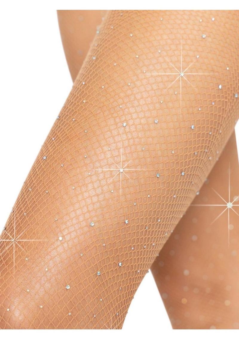Leg Avenue Fishnet Crystalized Tights - Image 4