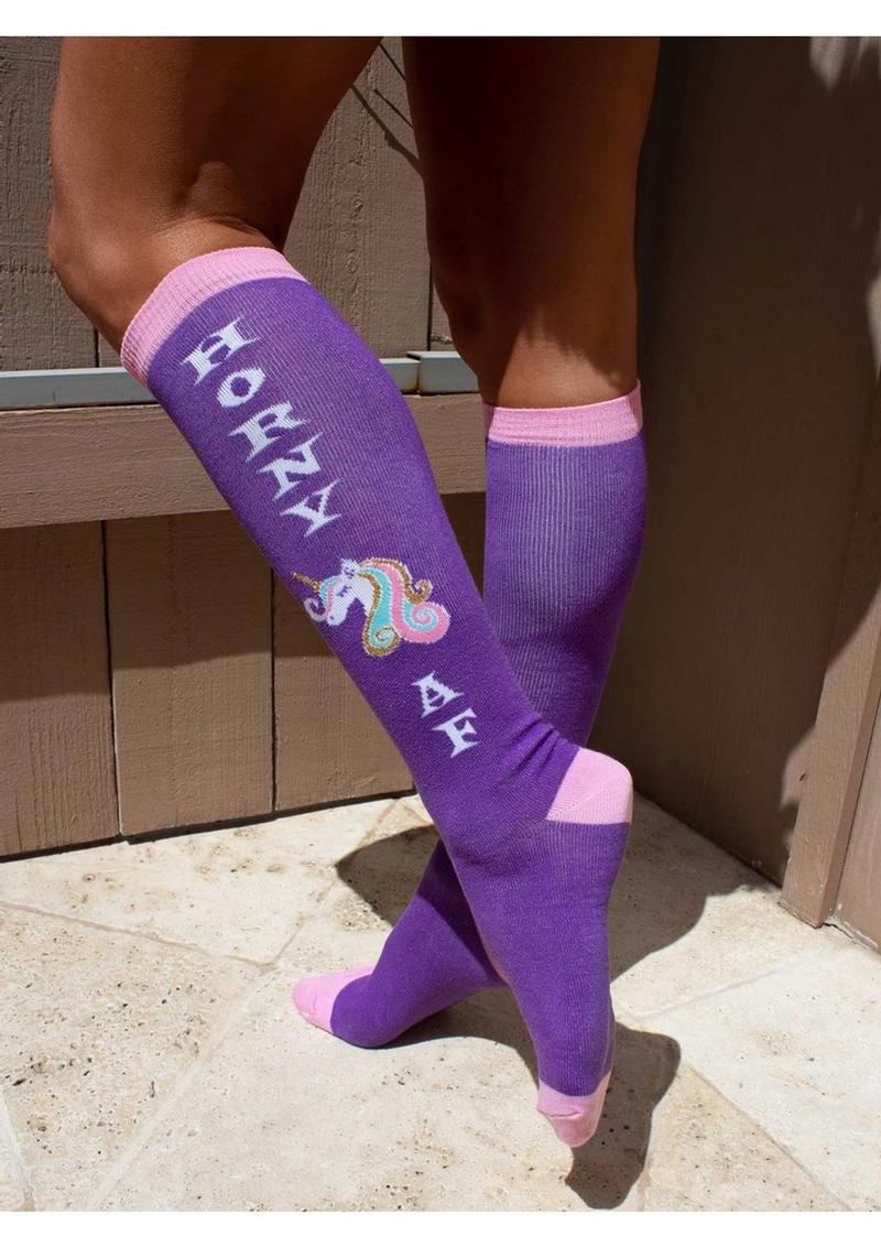 Leg Avenue HORNY AF Knee High Socks - Image 3