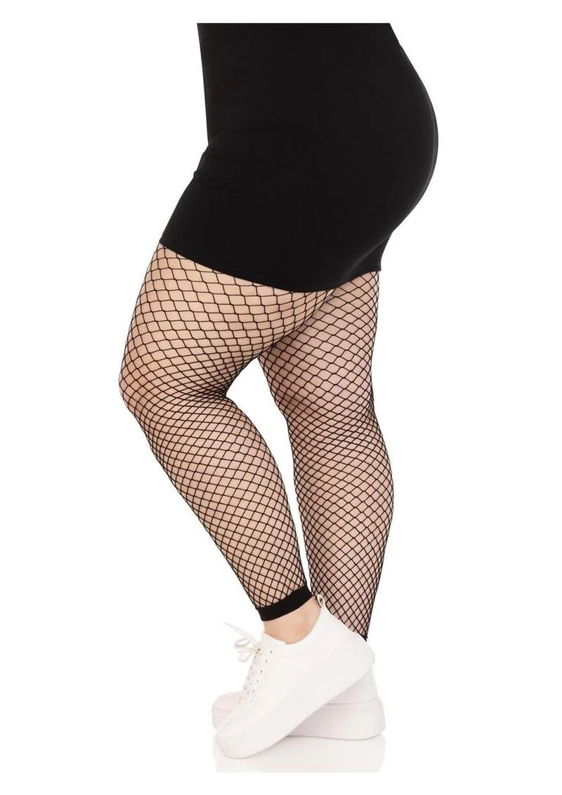 Leg Avenue Industrial Net Footless Tights - 1x-2x - Image 2