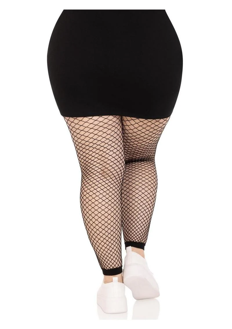 Leg Avenue Industrial Net Footless Tights - 1x-2x - Image 3