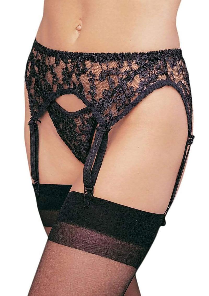 Leg Avenue Lace Garter Belt with Thong - Image 4