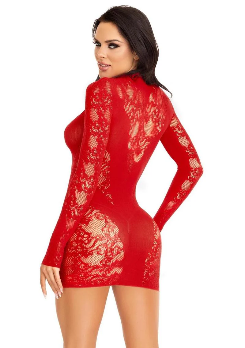Leg Avenue Lace Keyhole Mini Dress - Image 2