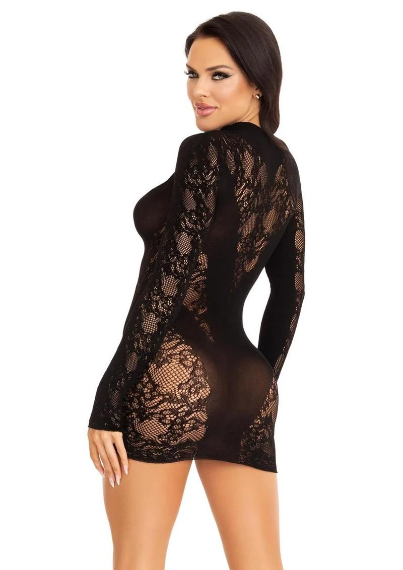 Leg Avenue Lace Keyhole Mini Dress - Image 5