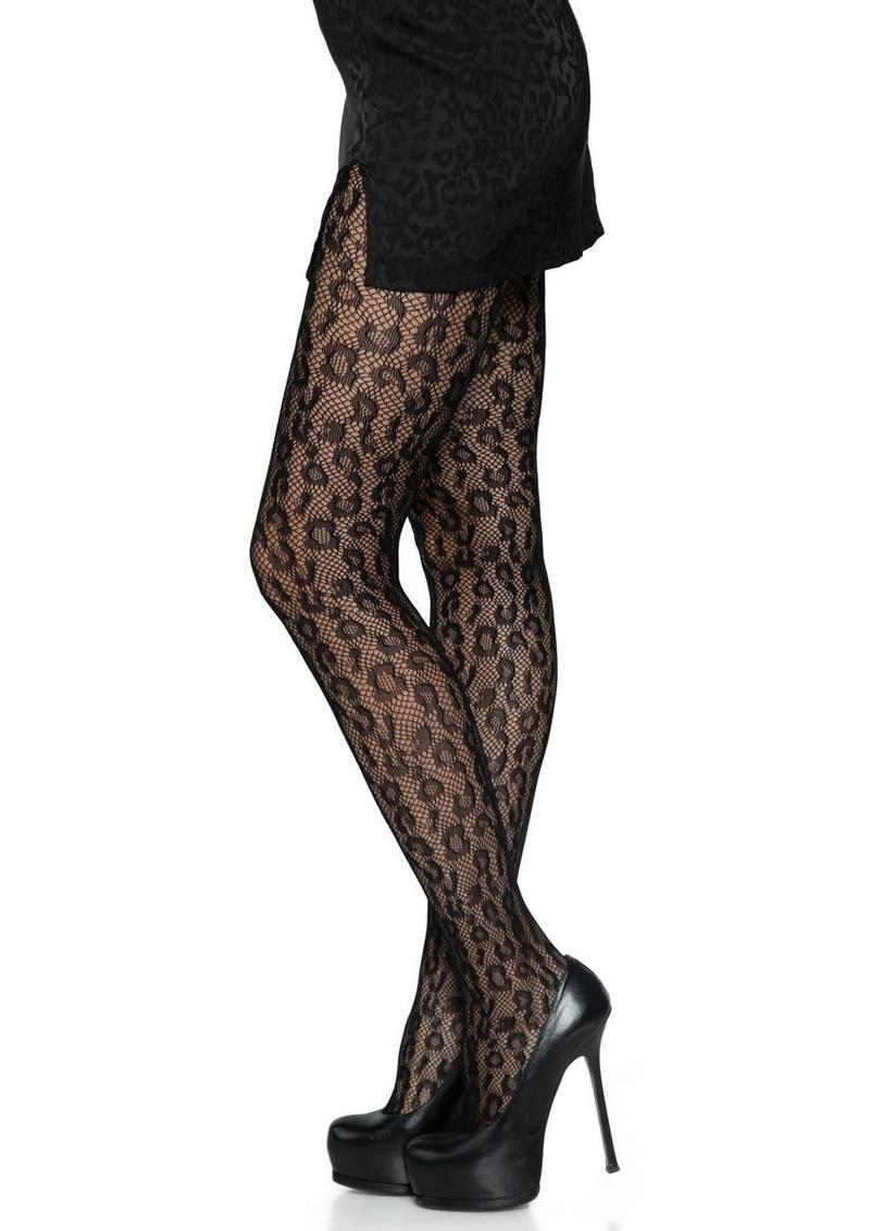 Leg Avenue Leopard Net Tights - Image 3