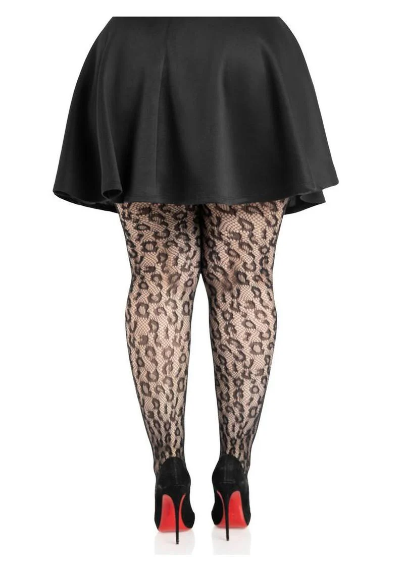 Leg Avenue Leopard Tights - Image 2