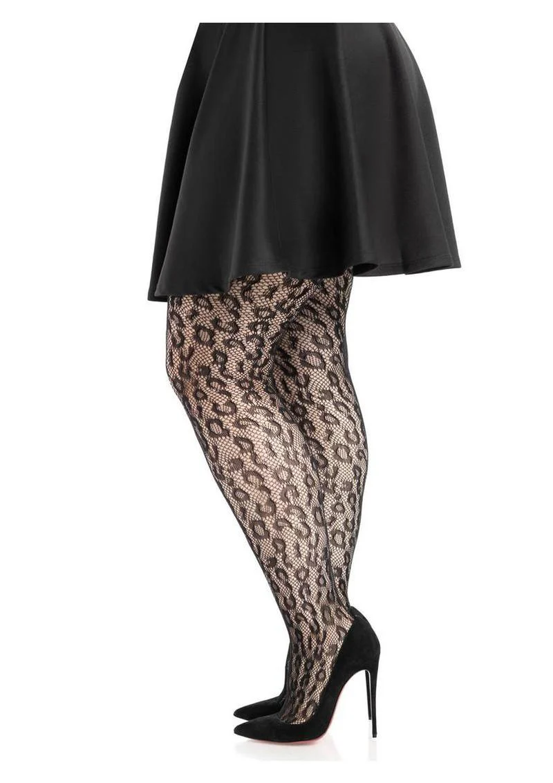Leg Avenue Leopard Tights - Image 3