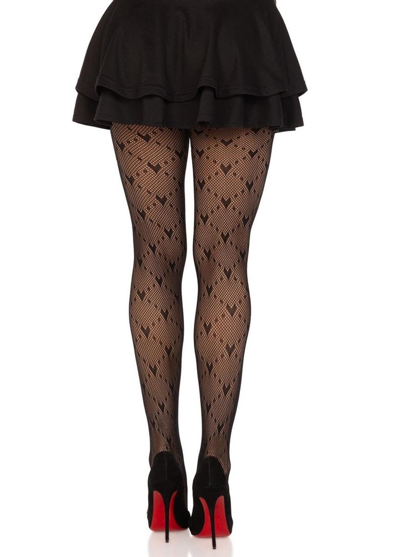 Leg Avenue Love Struck Heart Net Tights - Image 9