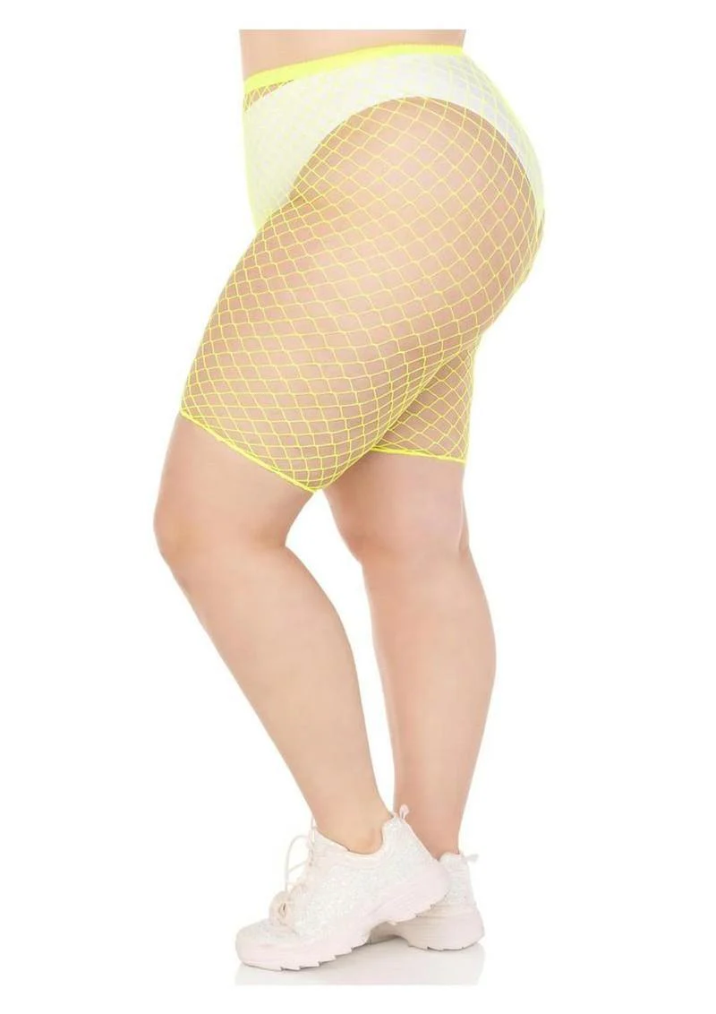 Leg Avenue Plus Size Industrial Net Biker Shorts - 1x-2x - Image 10