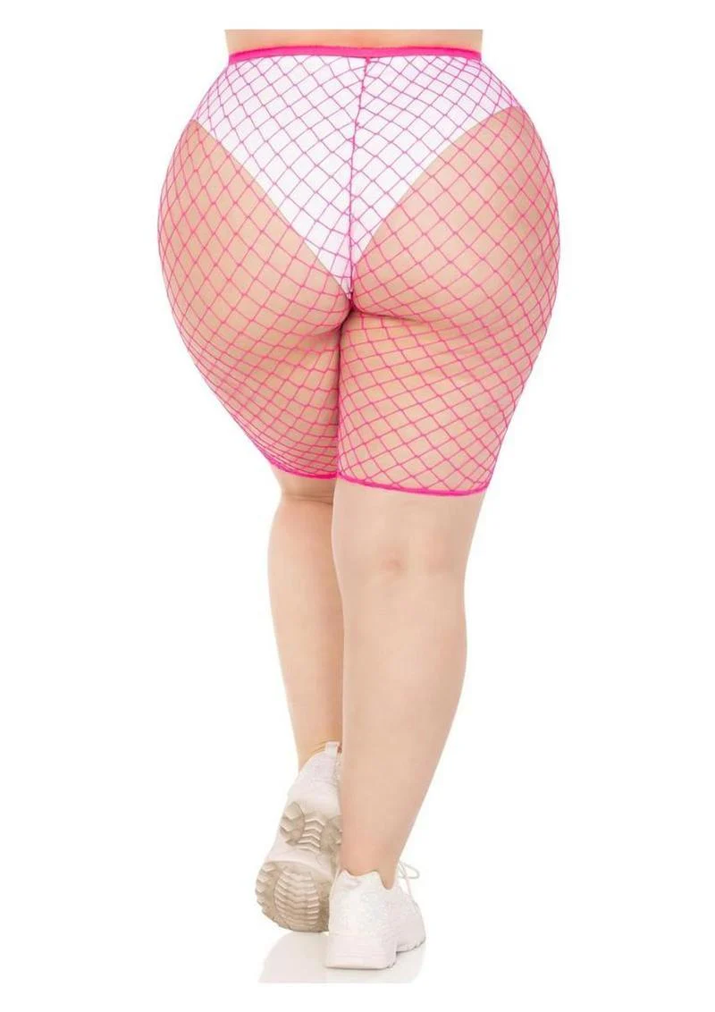 Leg Avenue Plus Size Industrial Net Biker Shorts - 1x-2x - Image 5