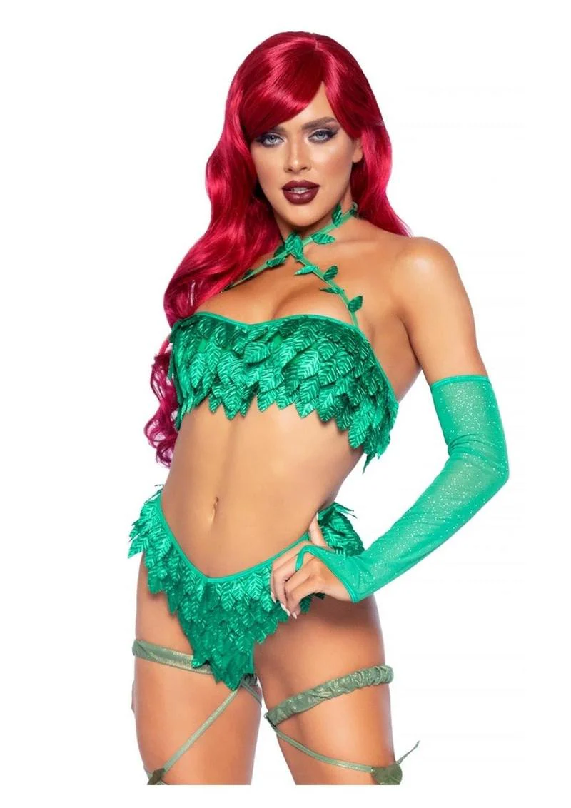 Leg Avenue Poison Temptress Leafy Halter Panty - Image 3
