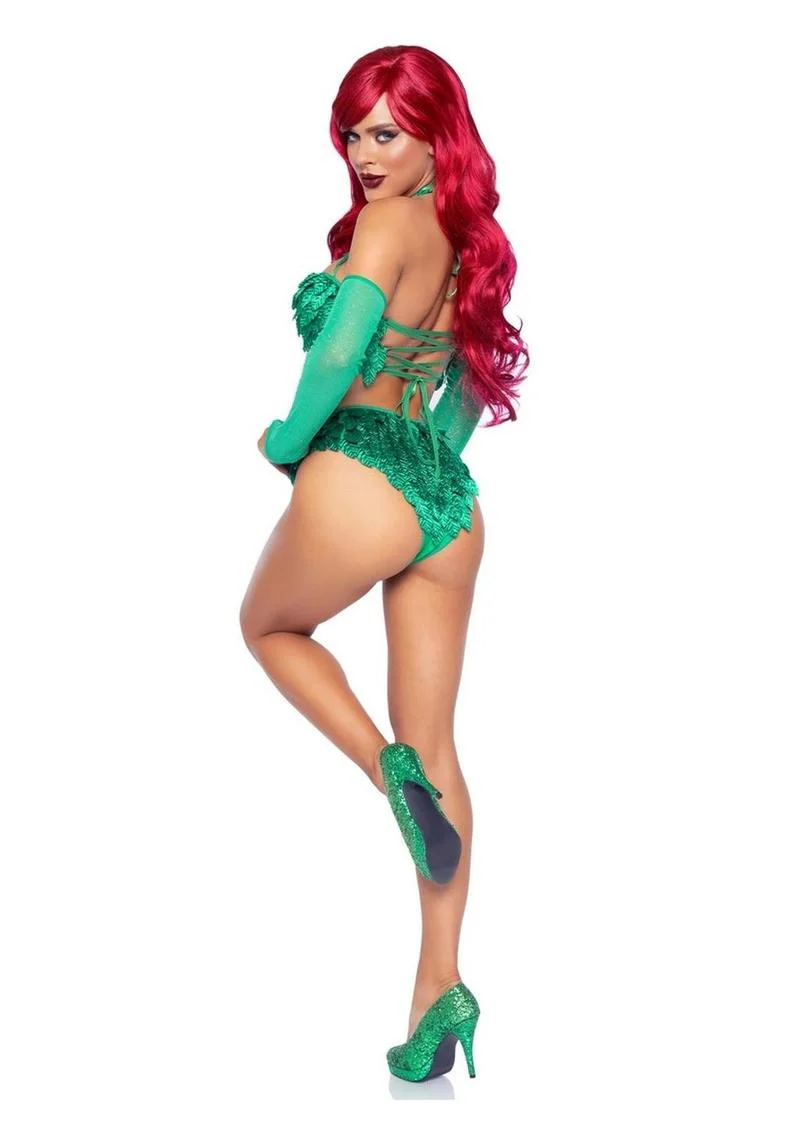 Leg Avenue Poison Temptress Leafy Halter Panty - Image 4