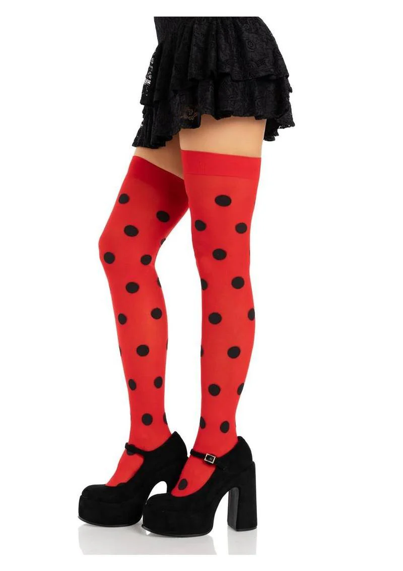 Leg Avenue Polka Dot Thigh Highs - Image 2