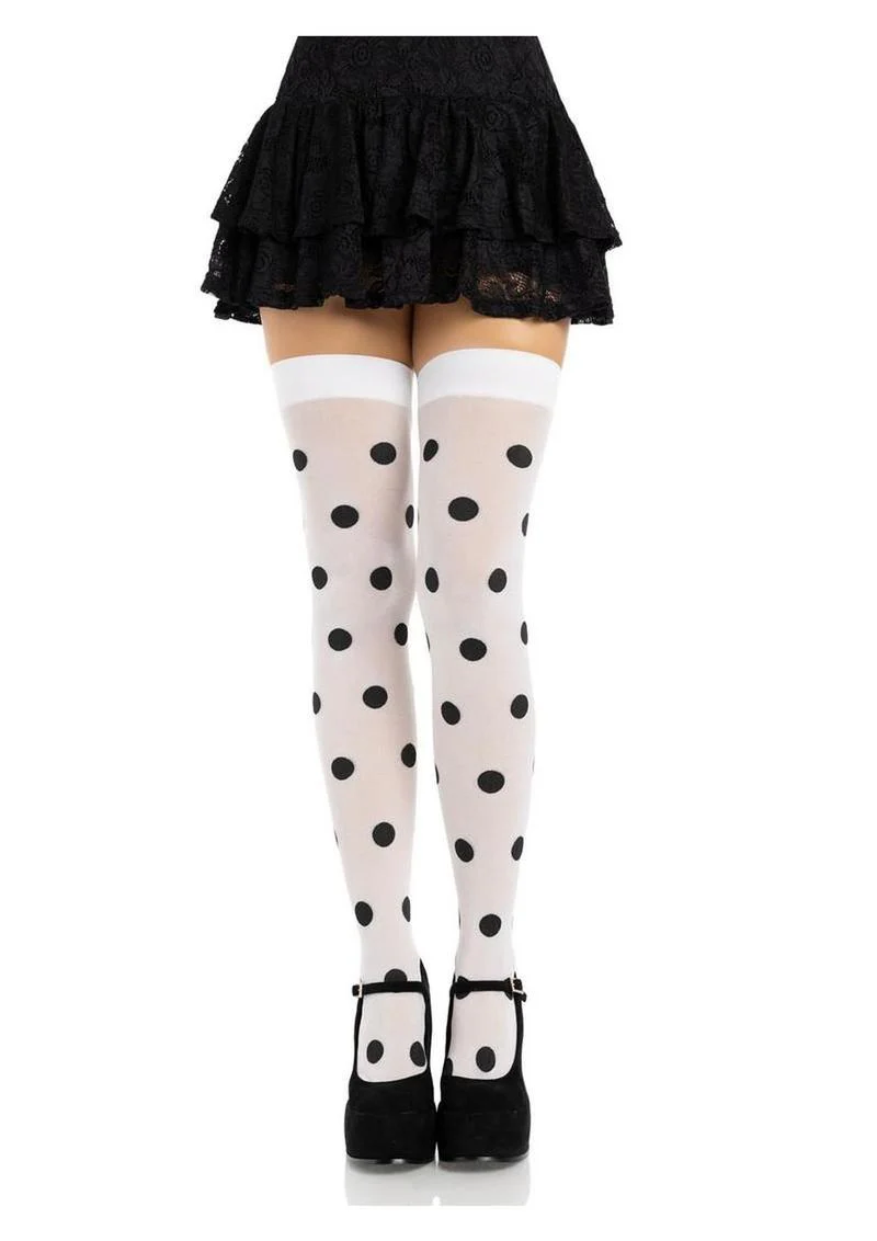 Leg Avenue Polka Dot Thigh Highs - Image 3