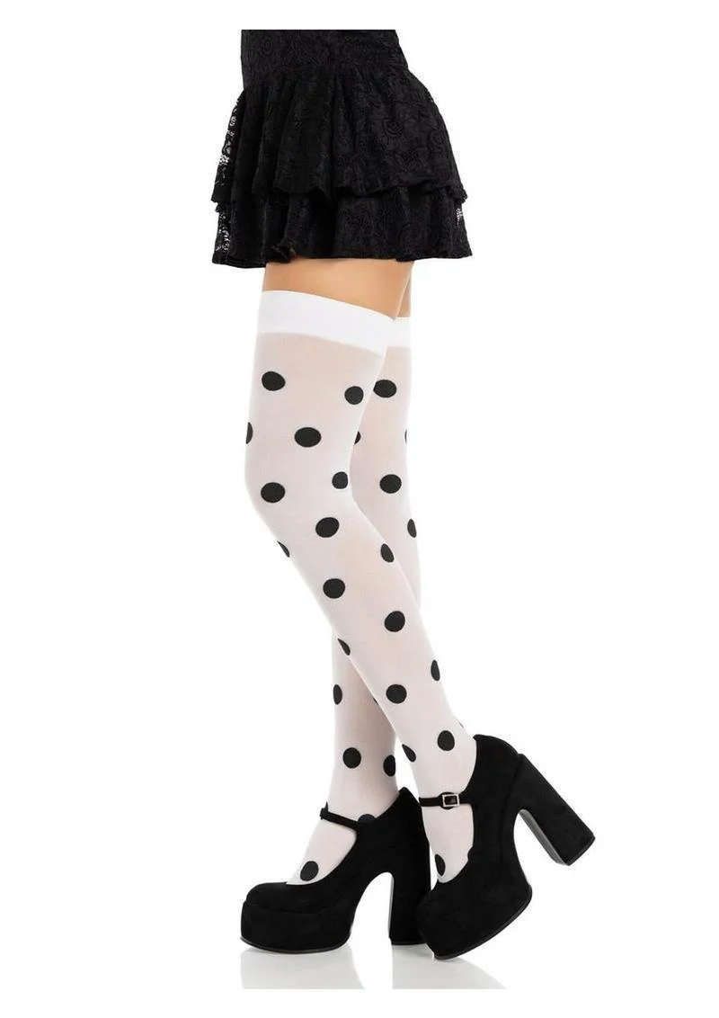Leg Avenue Polka Dot Thigh Highs - Image 4
