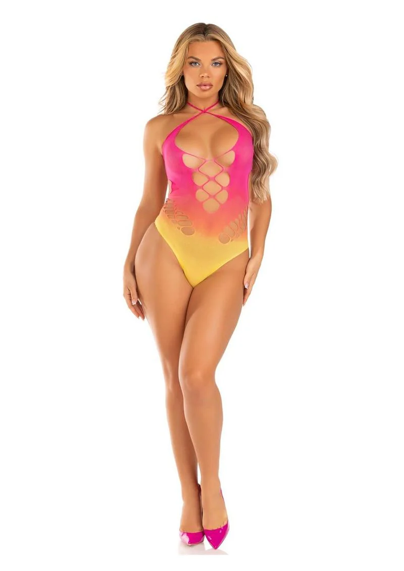 Leg Avenue Seamless Ombre Halter Bodysuit - Image 4