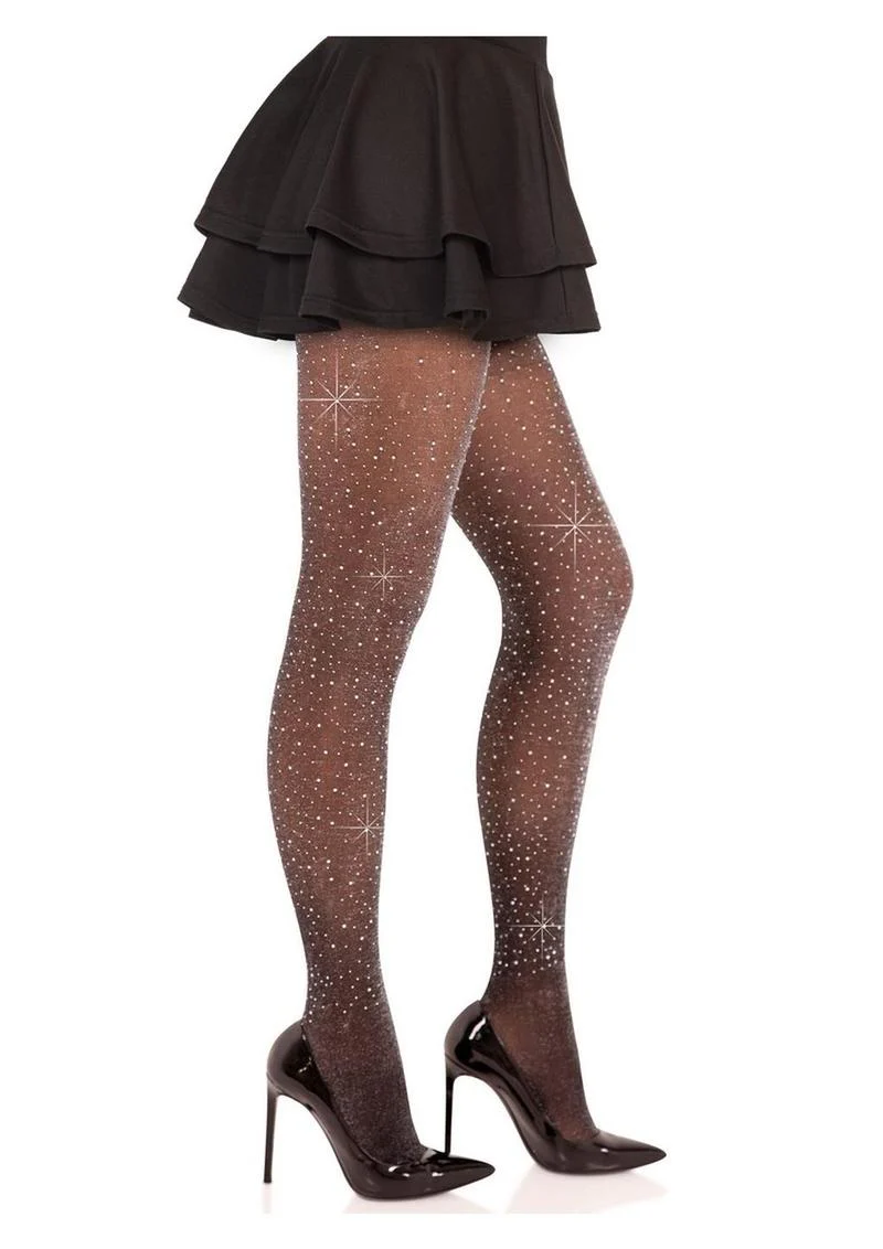 Leg Avenue Spandex Lurex Rhinestone Tights - Image 2