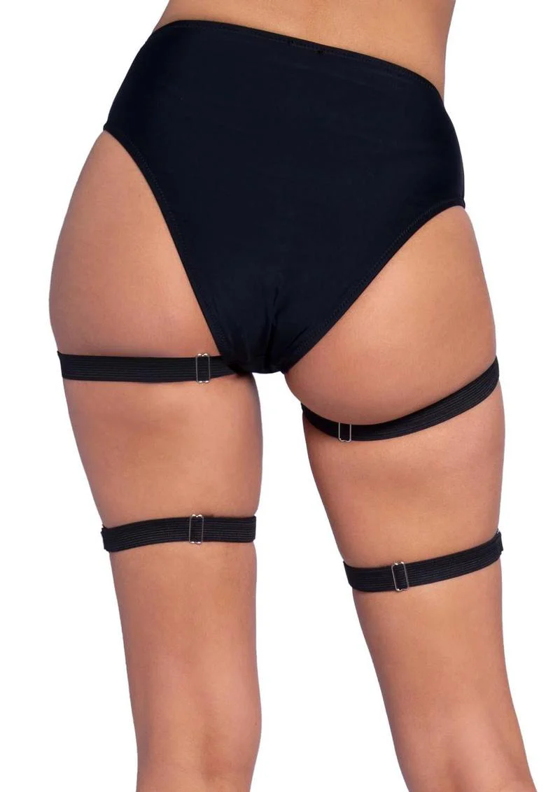 LEG AVENUE Studded Thigh High Garters - Image 2