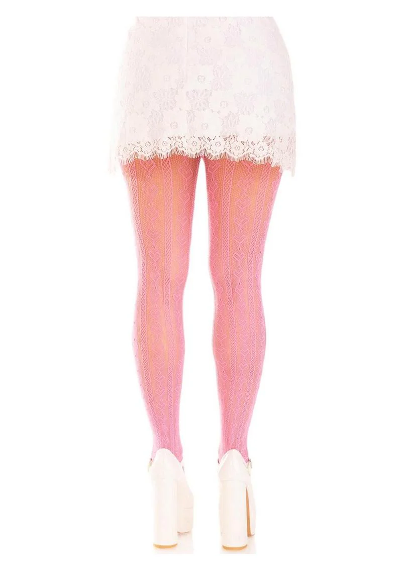 Leg Avenue Sweetheart Striped Net Tights - Image 3