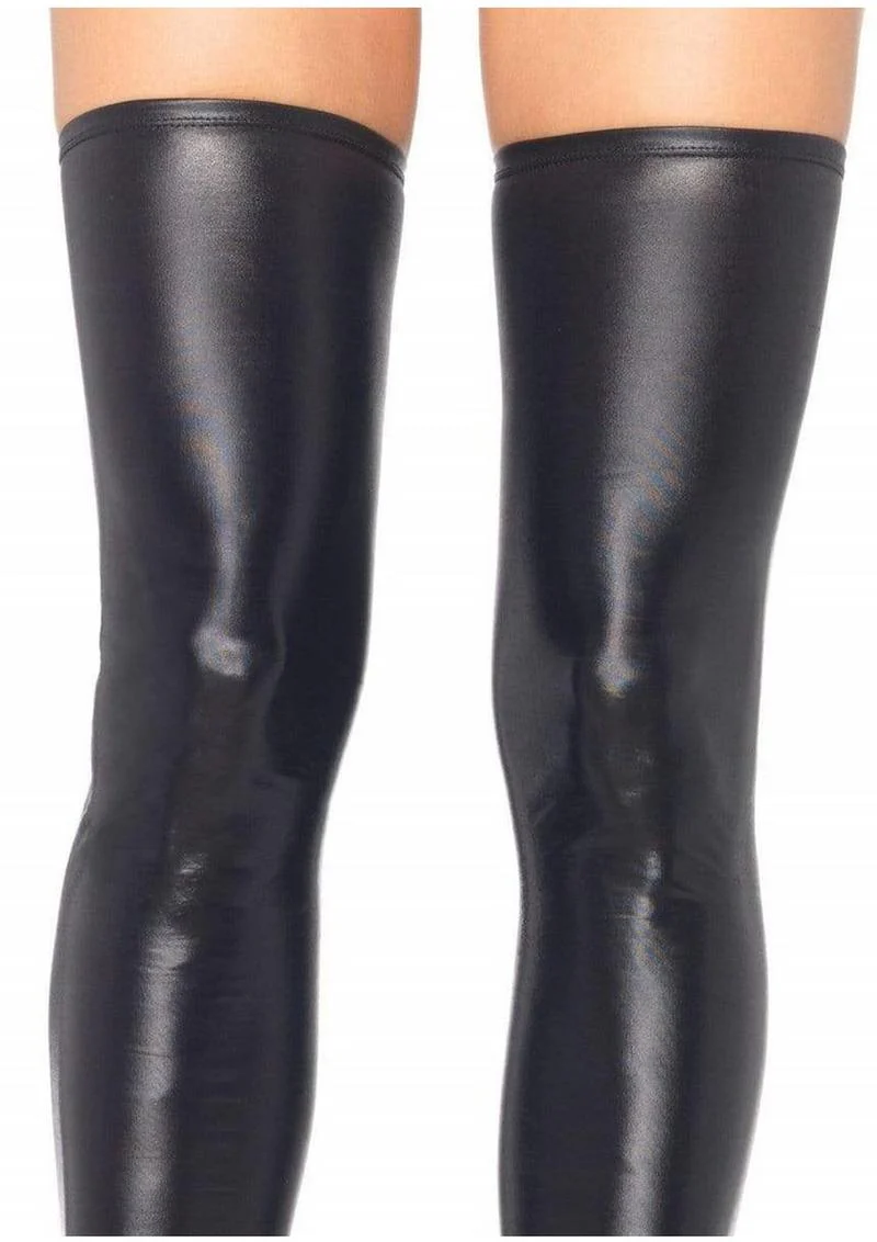 Leg Avenue Wet Look Thigh Highs - Image 2
