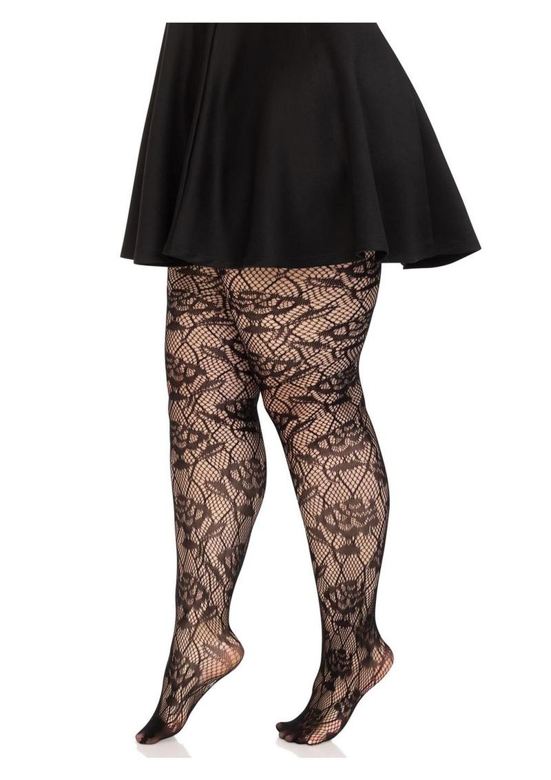Leg Avenue Wild Rose Tights Net - Image 2