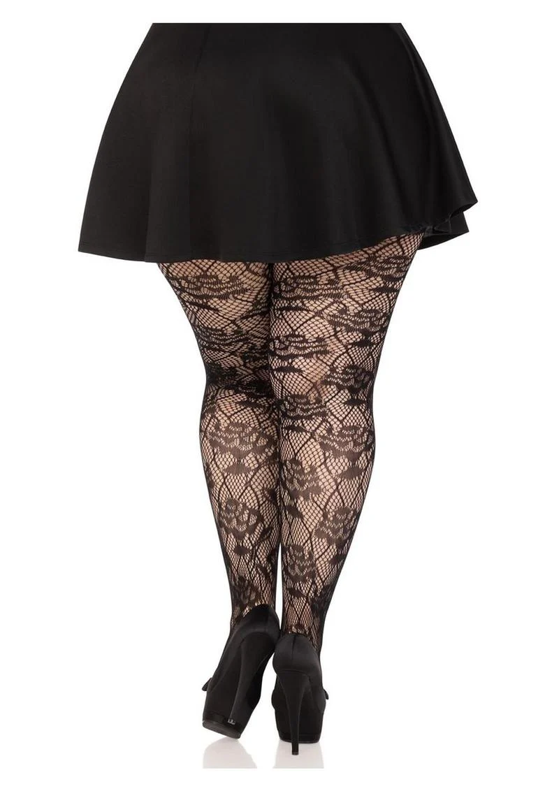 Leg Avenue Wild Rose Tights Net - Image 3
