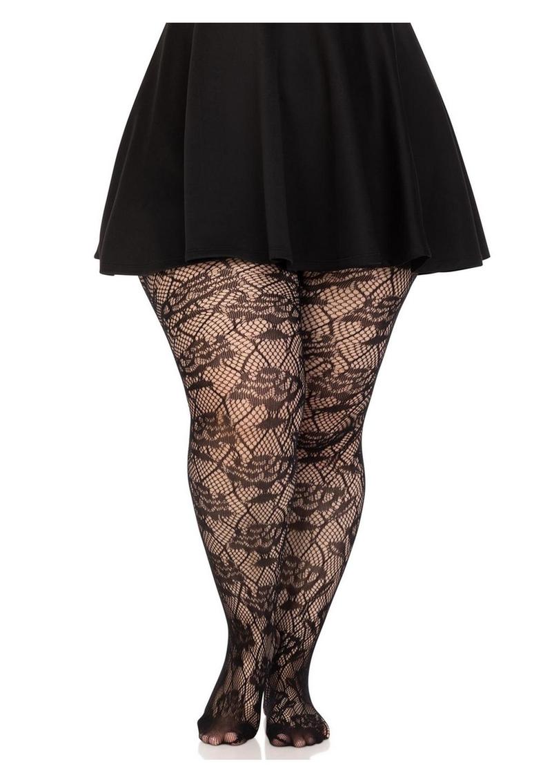 Leg Avenue Wild Rose Tights Net - Image 4