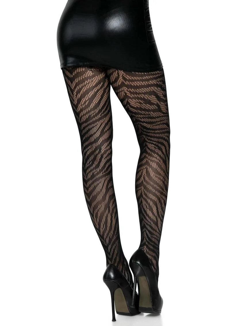 Leg Avenue Zebra Net Tights - Image 2