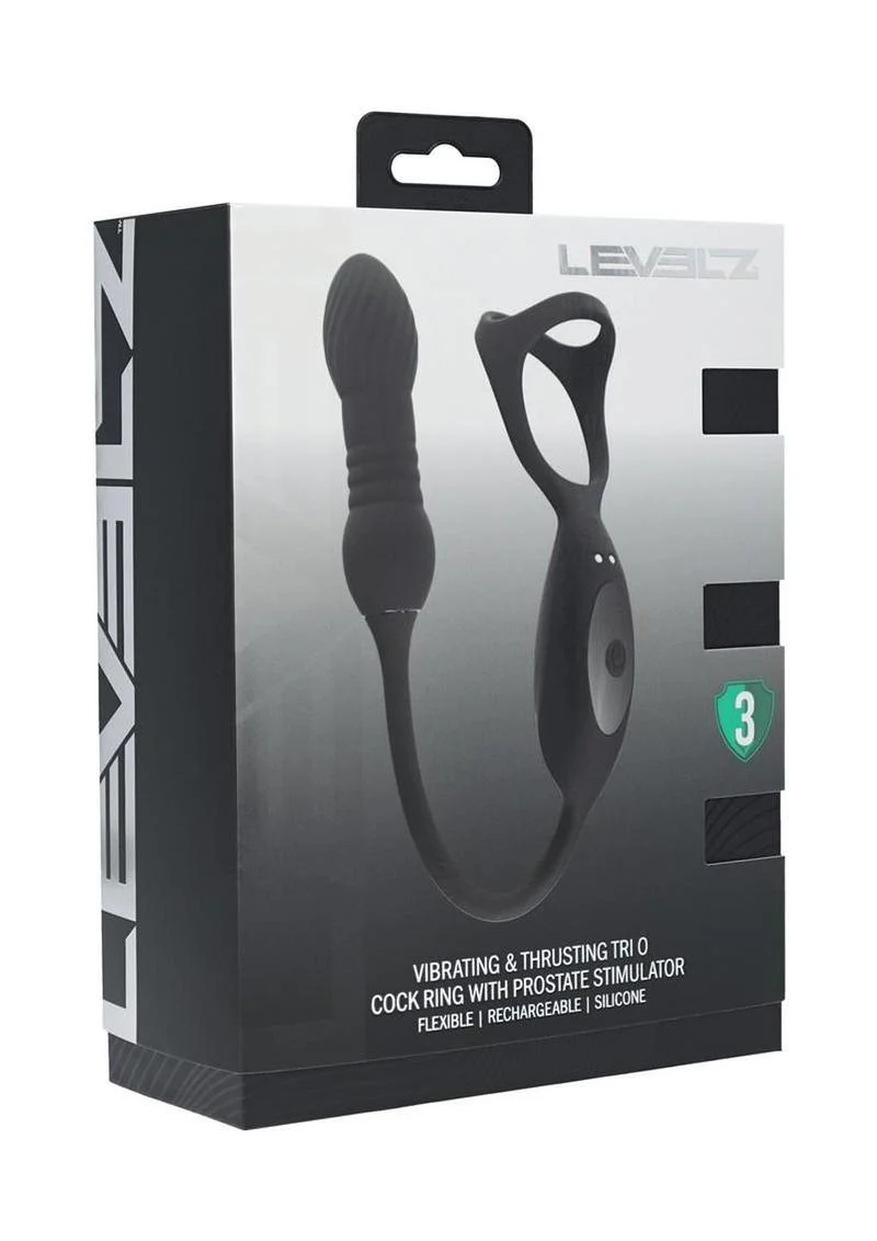 Levelz Vibrating And Thrusting Tri-O Cock Ring - Image 3
