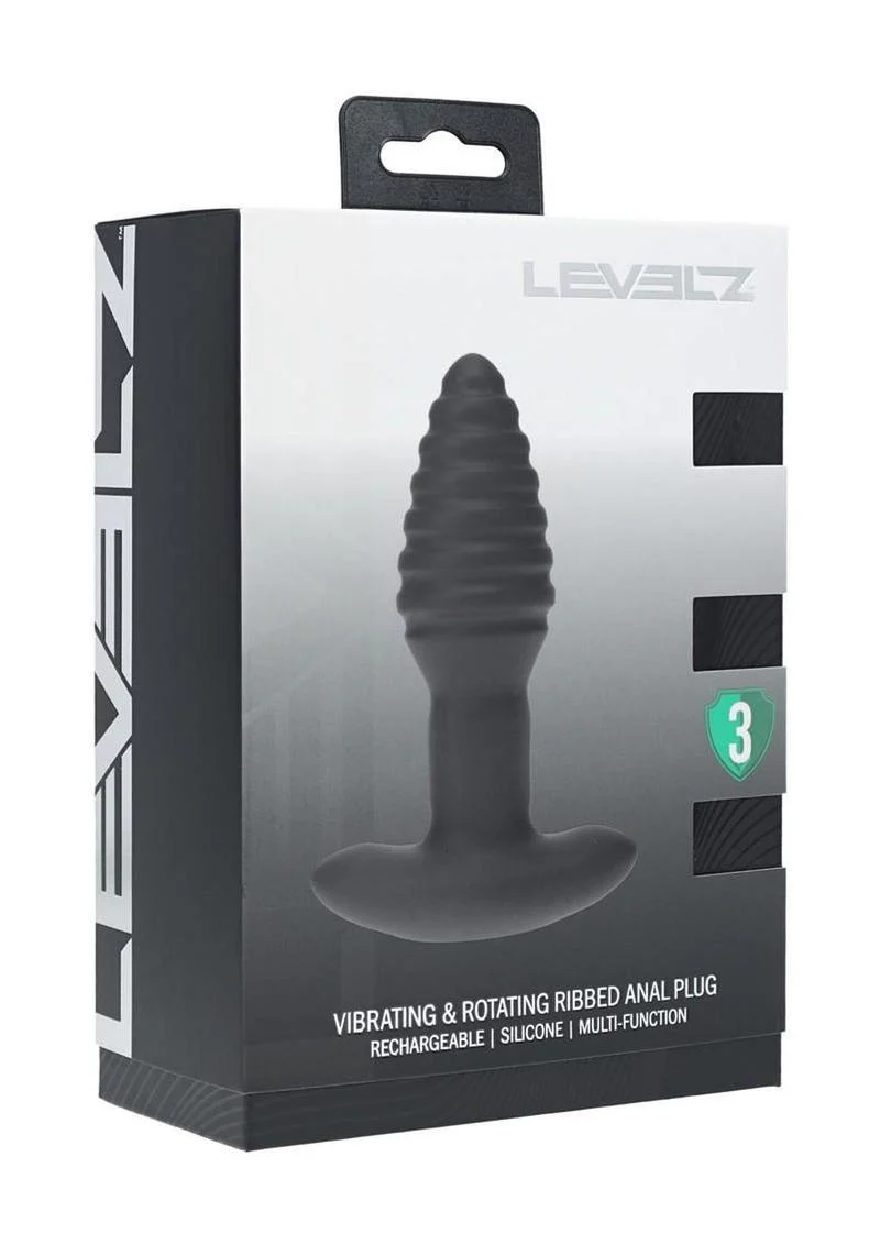 Levelz Vibrating Ribbed Anal Plug - Image 4