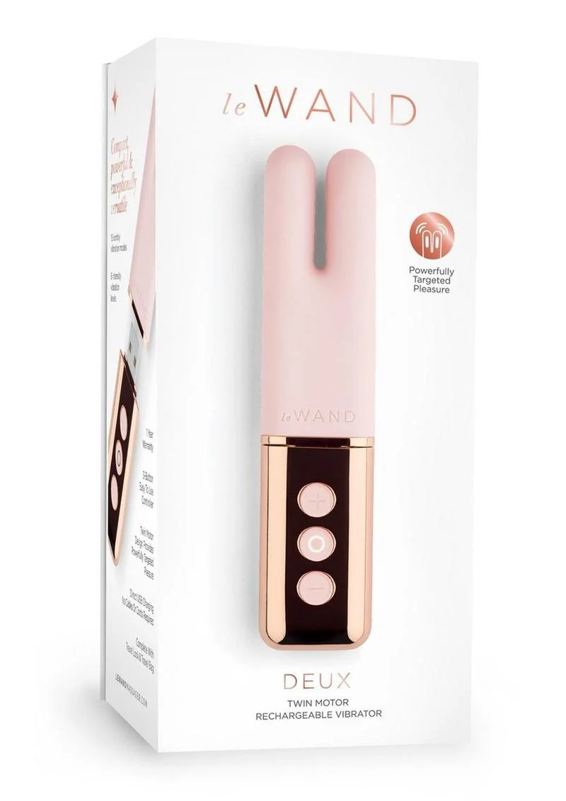 LeWand Deux Rose Gold Rechargeable Dual Motor Vibrator - Image 10