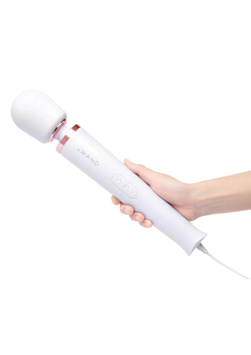 leWAND Ultra Powerful Plug-In Massager Sky White - Image 2