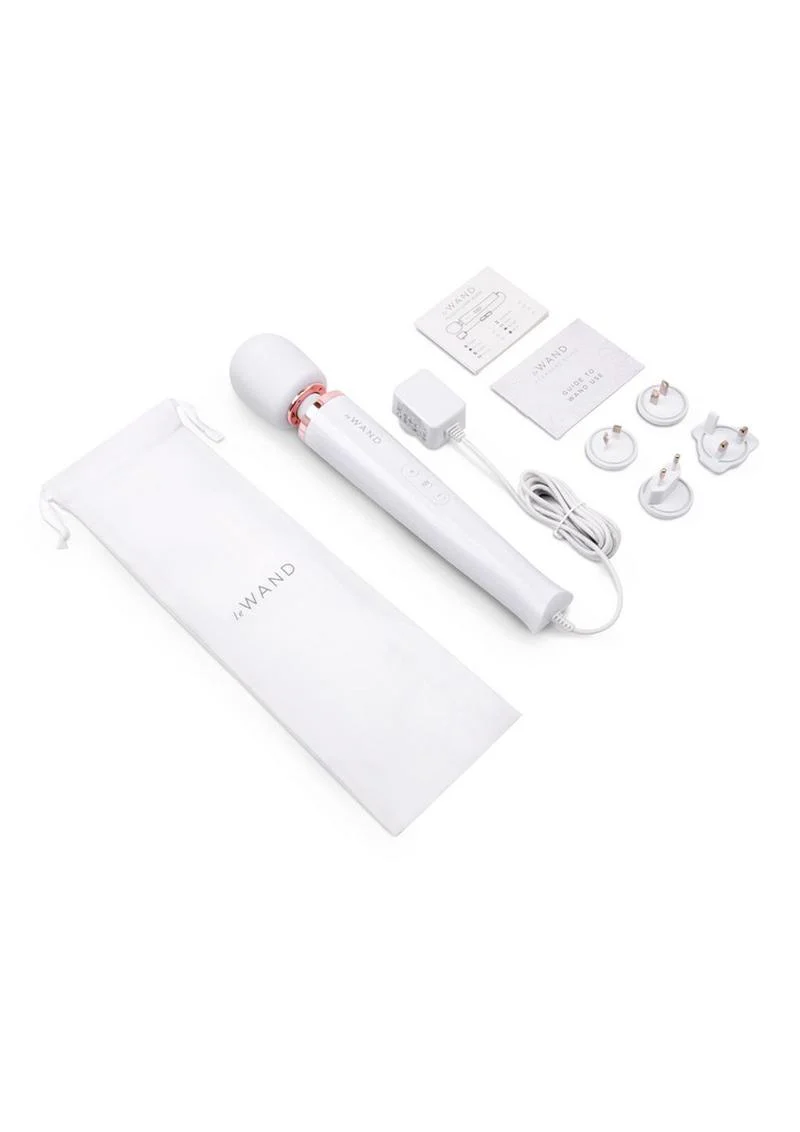 leWAND Ultra Powerful Plug-In Massager Sky White - Image 3