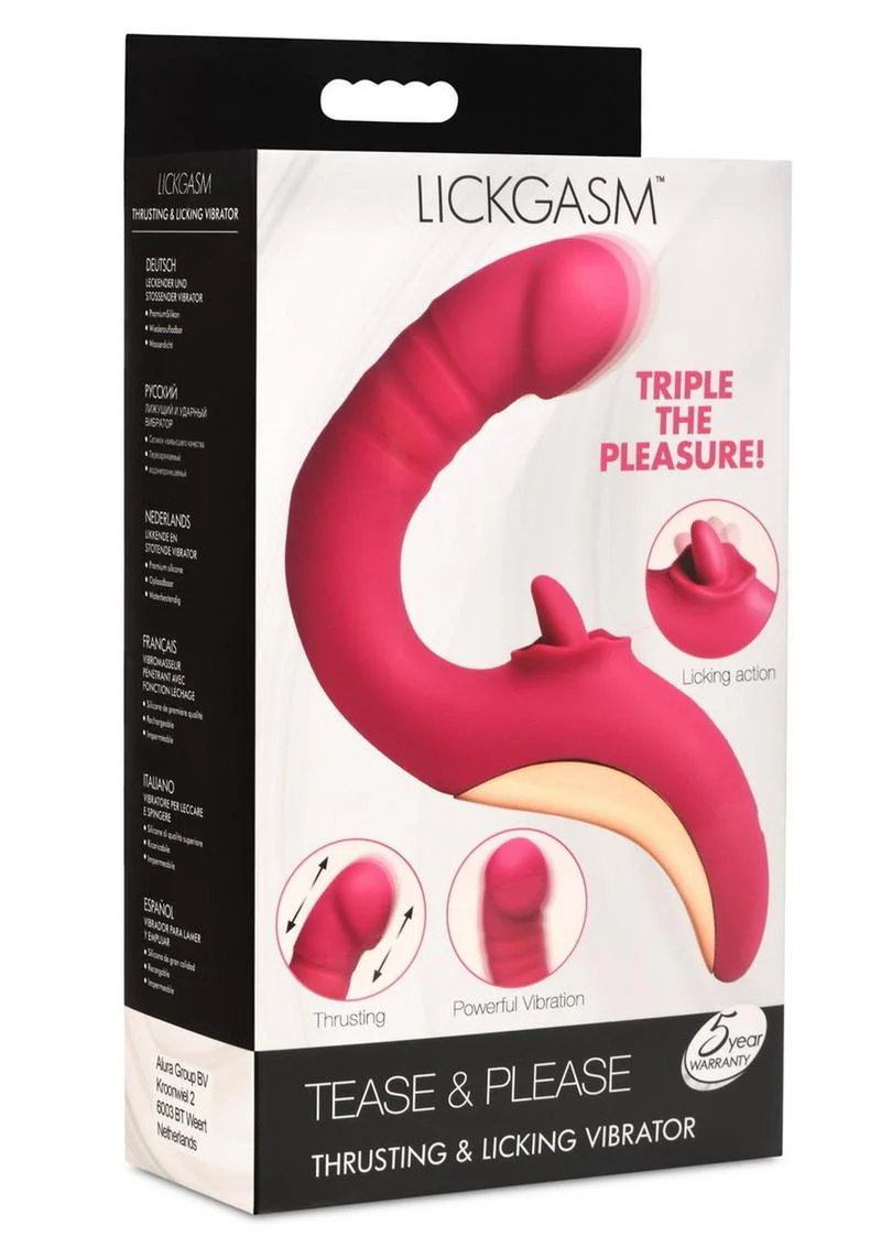 Lickgasm Tease Please Thrusting & Licking Vibrator - Image 4